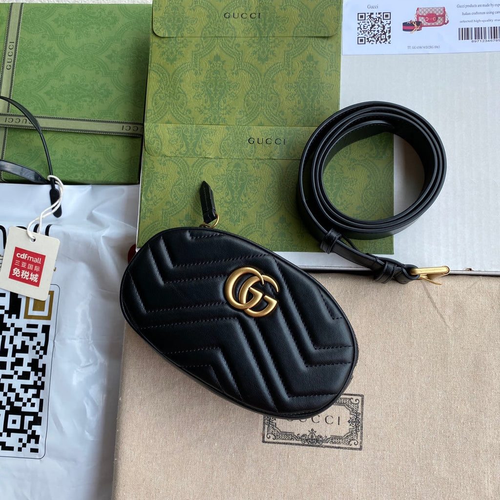 MARMONT BELT BAG 18 IN BLACK CALFSKIN
