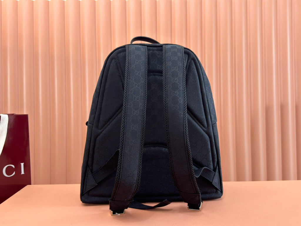 MEDIUM BACKPACK 42 IN BLACK GG CANVAS